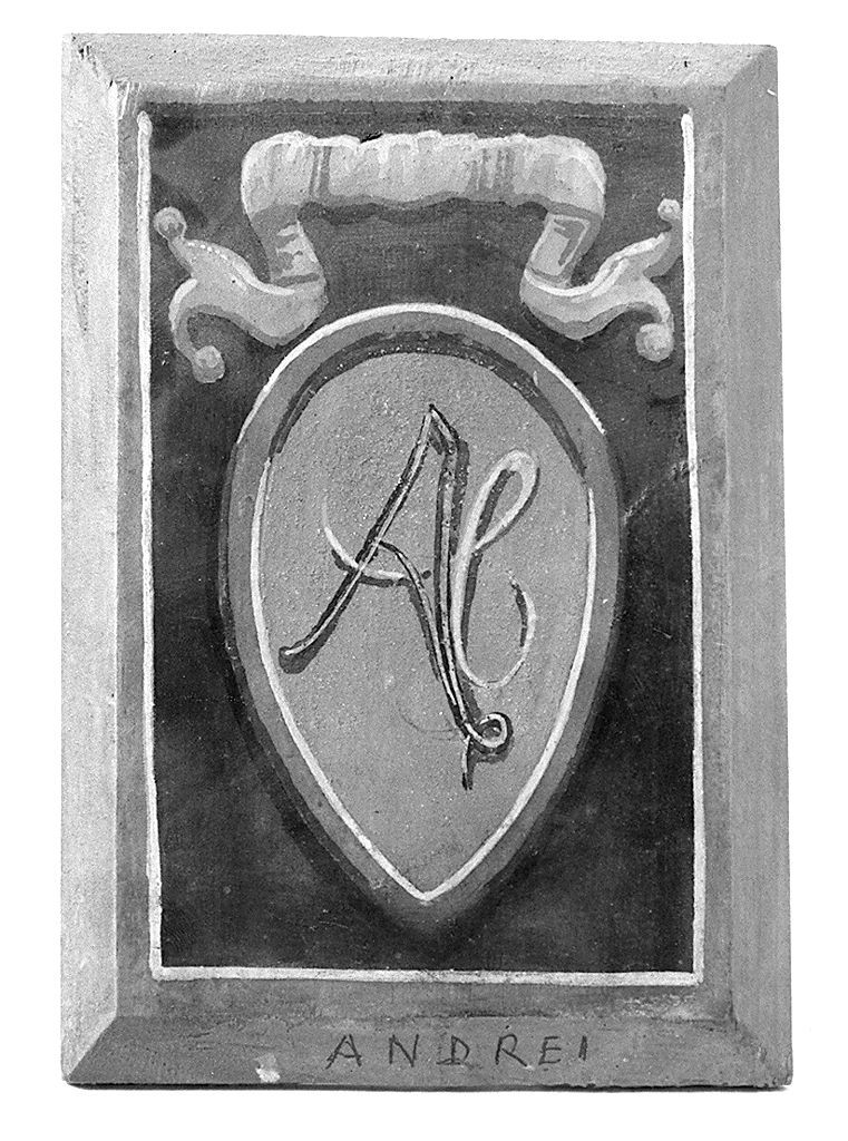 stemma gentilizio della famiglia Andrei (dipinto, elemento d'insieme) - ambito senese (prima metà sec. XX)
