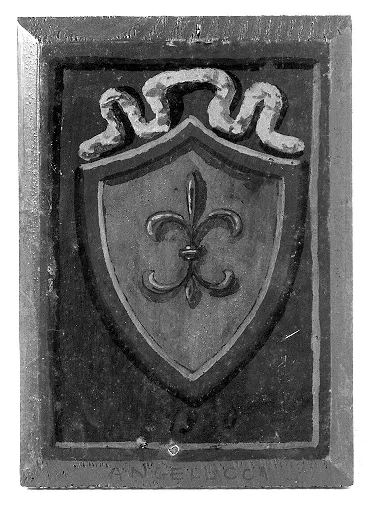 stemma gentilizio della famiglia Angelucci (dipinto, elemento d'insieme) - ambito senese (prima metà sec. XX)