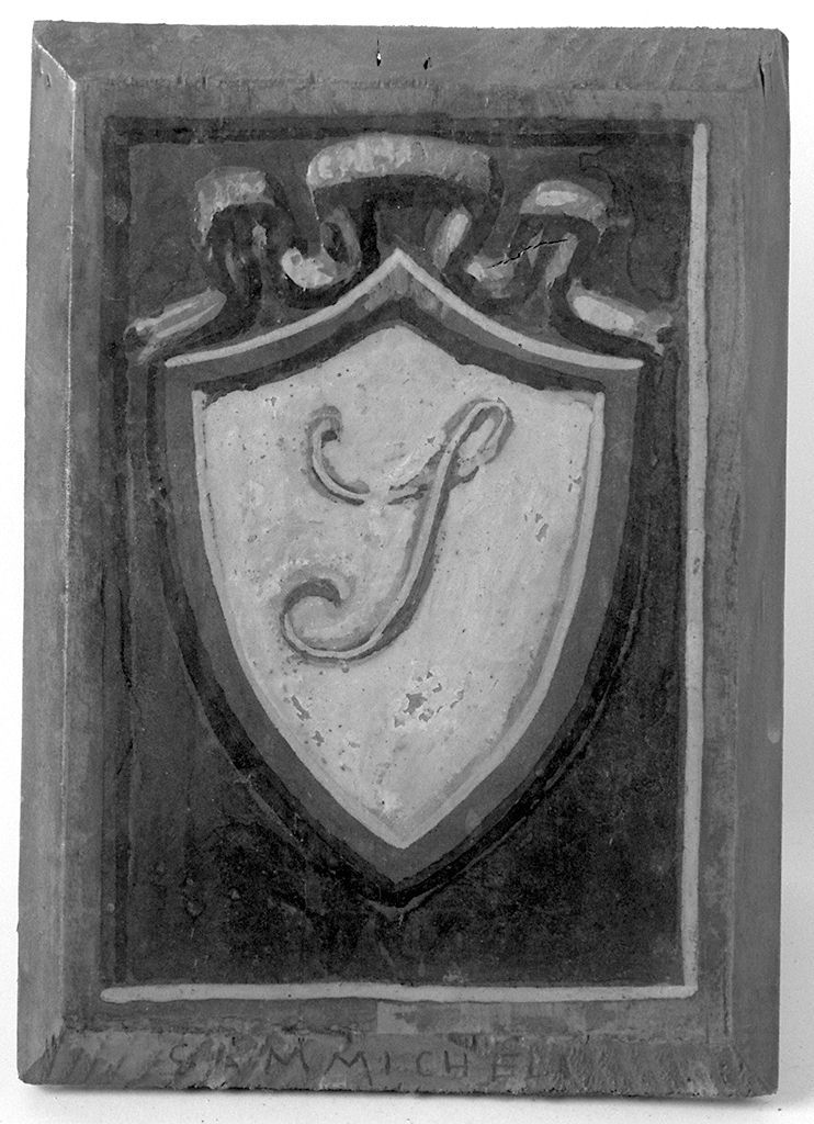 stemma gentilizio della famiglia Sammicheli (dipinto, elemento d'insieme) - ambito senese (prima metà sec. XX)