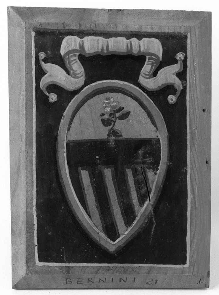 stemma gentilizio della famiglia Bernini (dipinto, elemento d'insieme) - ambito senese (sec. XX)