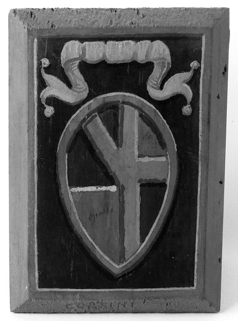 stemma gentilizio della famiglia Corsini (dipinto, elemento d'insieme) - ambito senese (prima metà sec. XX)