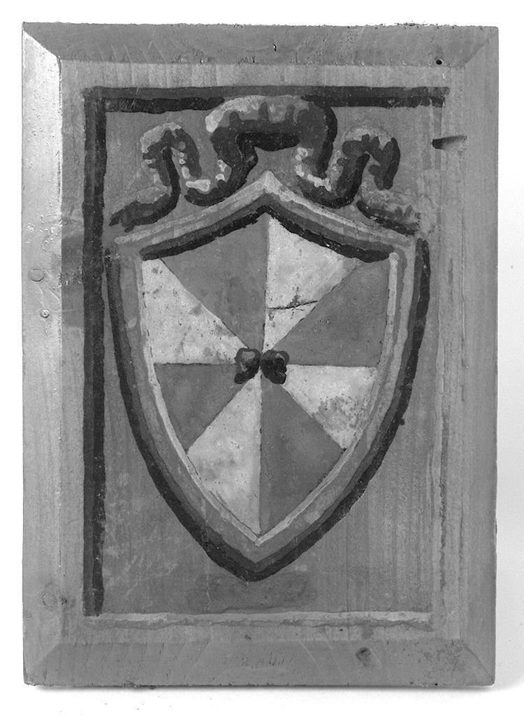 stemma gentilizio della famiglia Corbini (dipinto, elemento d'insieme) - ambito senese (prima metà sec. XX)