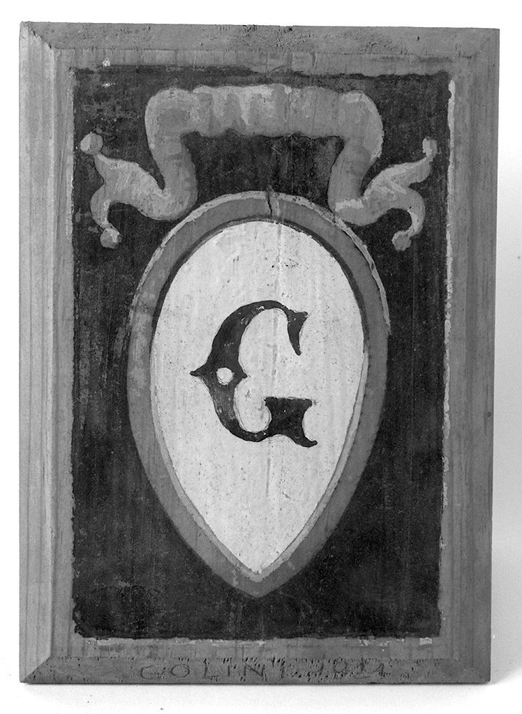 stemma gentilizio della famiglia Golini (dipinto, elemento d'insieme) - ambito senese (sec. XX)