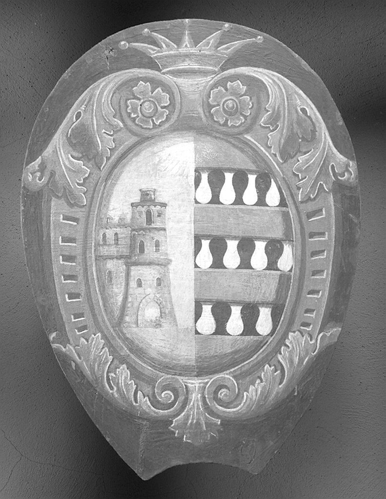 stemma gentilizio (dipinto) - ambito senese (secc. XIX/ XX)