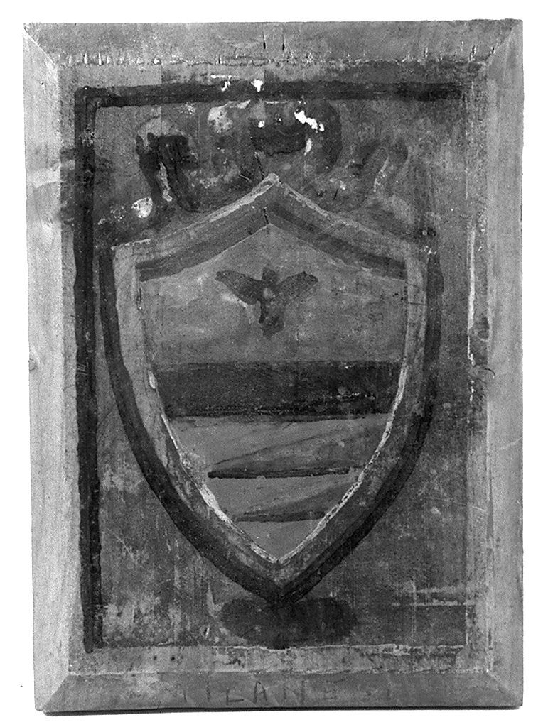 stemma gentilizio della famiglia Milanesi (dipinto) - ambito senese (secc. XIX/ XX)