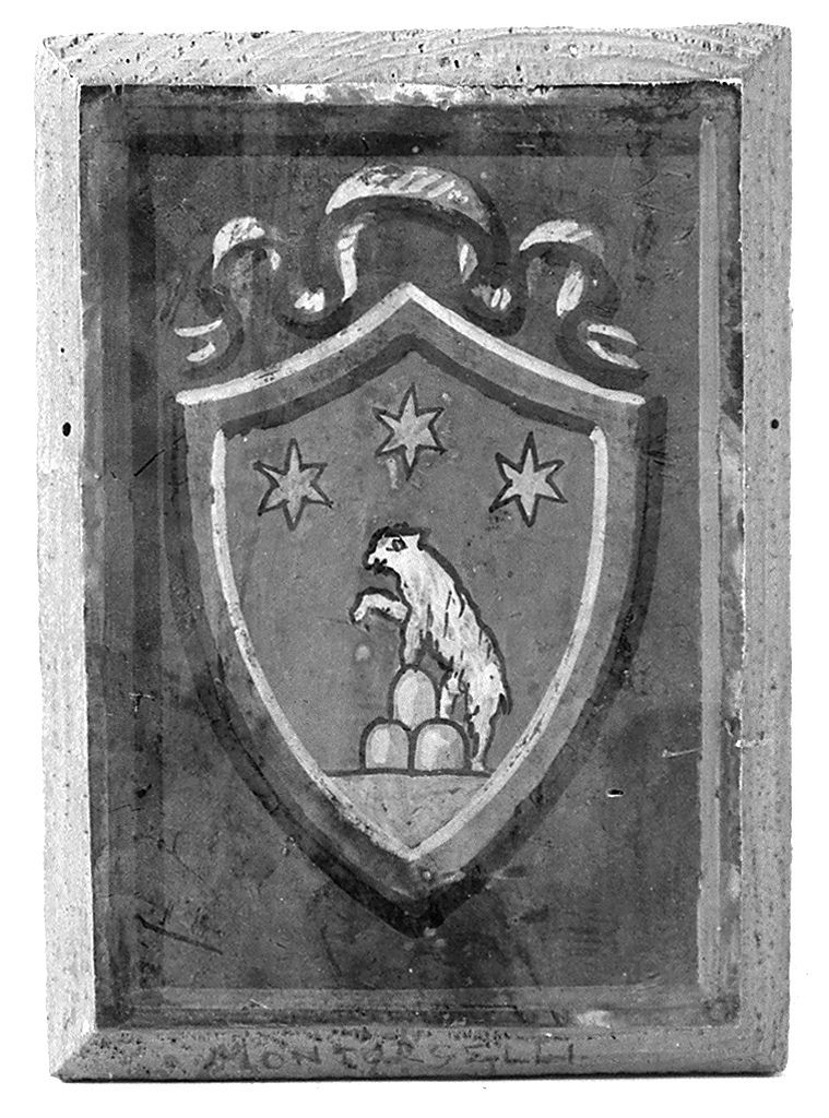 stemma gentilizio della famiglia Montorselli (dipinto) - ambito senese (secc. XIX/ XX)