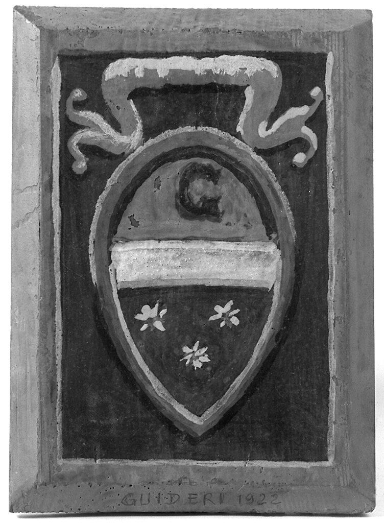 stemma gentilizio della famiglia Guideri (dipinto) - ambito senese (sec. XX)