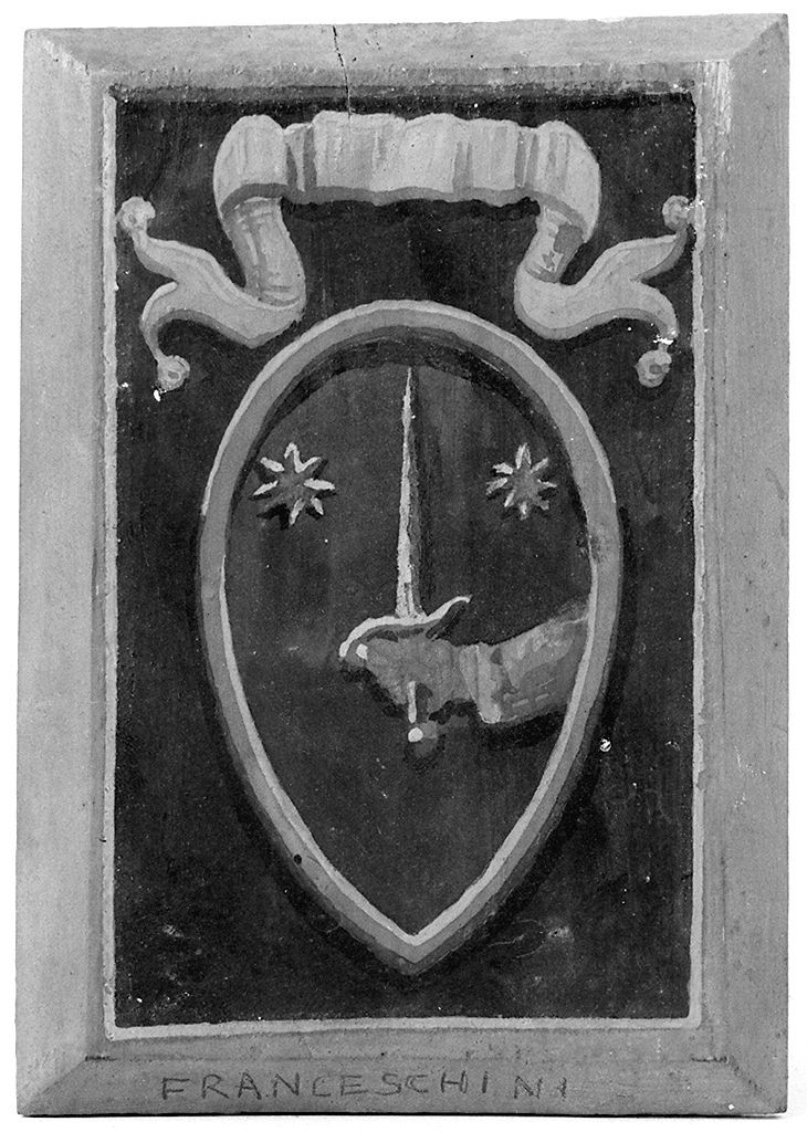 stemma gentilizio della famiglia Franceschini (dipinto) - ambito senese (secc. XIX/ XX)