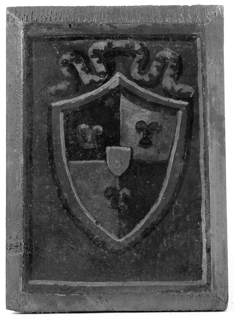 stemma gentilizio della famiglia Sarrocchi (dipinto) - ambito senese (secc. XIX/ XX)