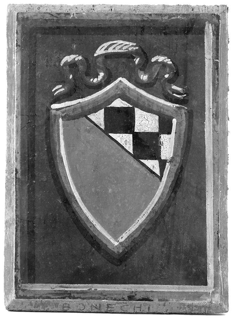 stemma gentilizio della famiglia Bonechi (dipinto) - ambito senese (secc. XIX/ XX)