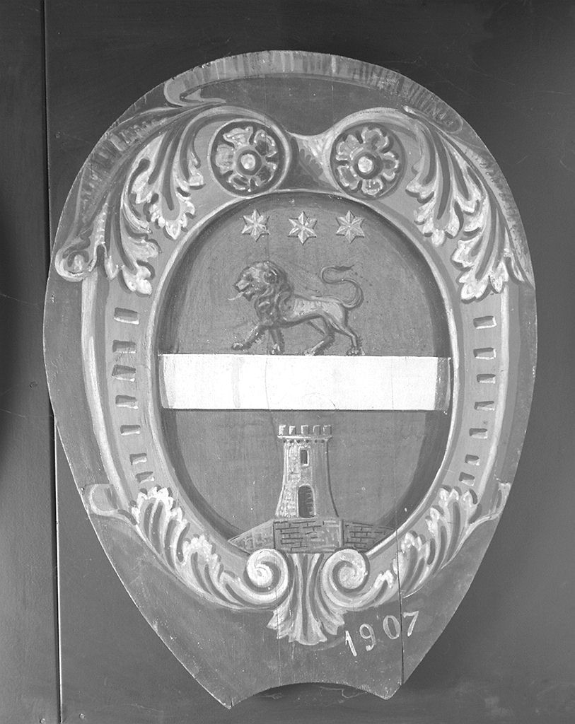 stemma gentilizio della famiglia Barsini (dipinto) - ambito senese (sec. XX)