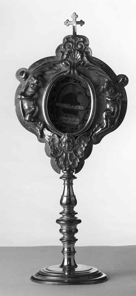 angioletti con palma (reliquiario - a ostensorio, serie) - bottega toscana (sec. XVII)