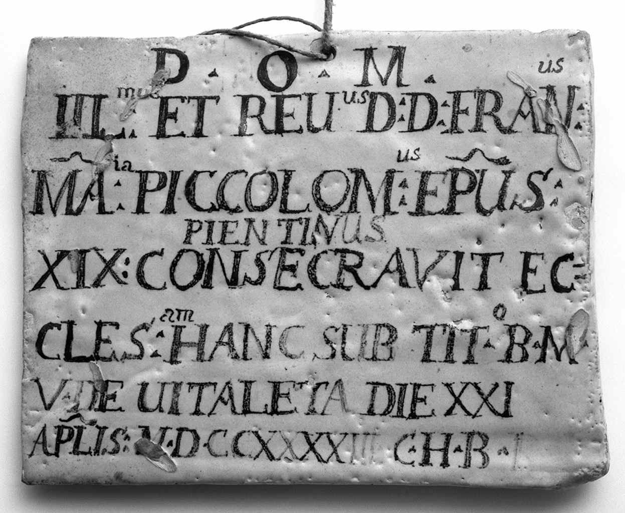 targa - manifattura toscana (sec. XVIII)