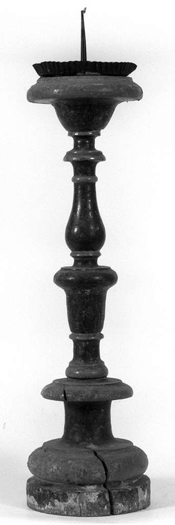 candeliere d'altare, serie - bottega toscana (prima metà sec. XIX)