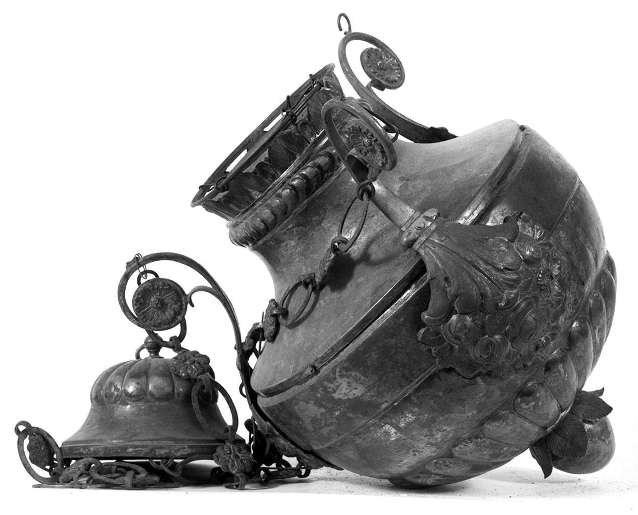 lampada pensile - bottega senese (sec. XIX)