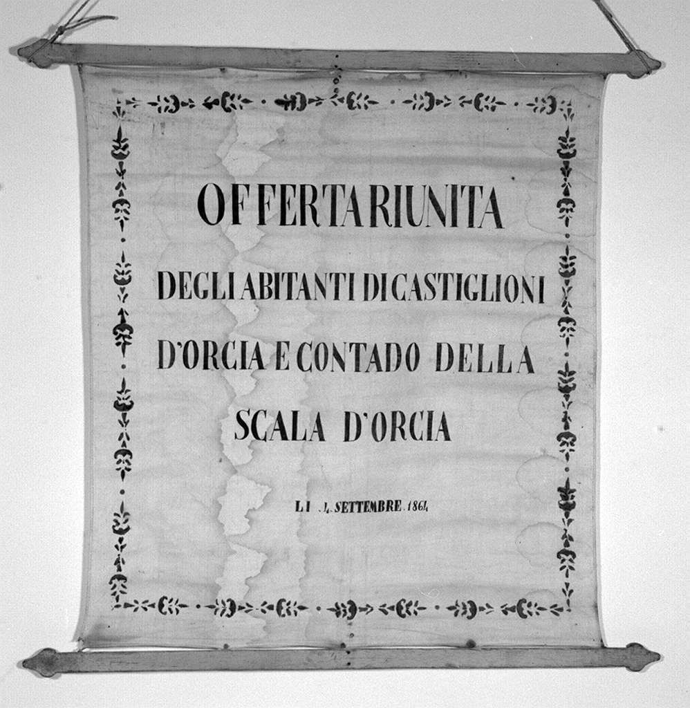 stendardo processionale - manifattura senese (sec. XIX)