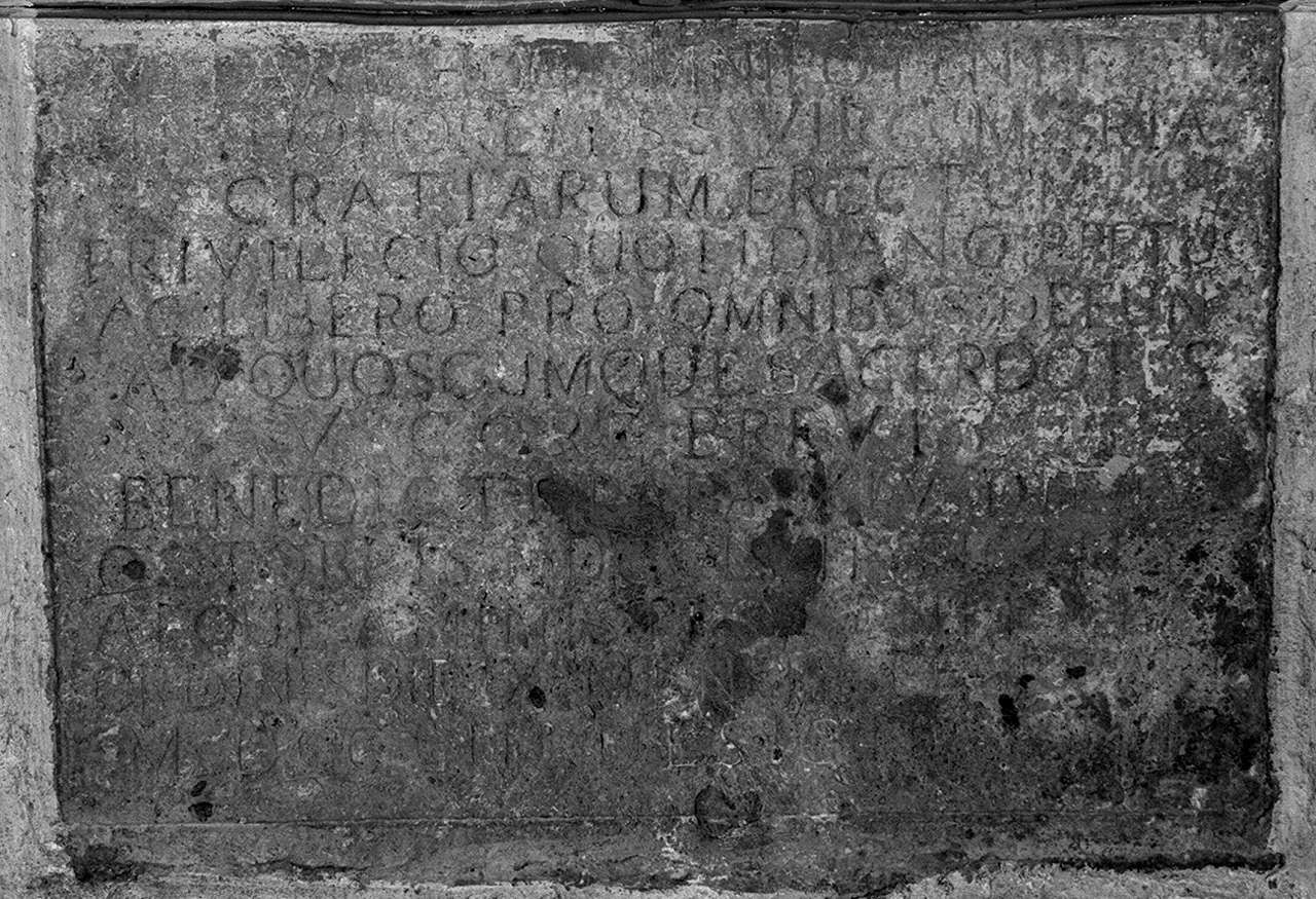 lapide documentaria - bottega senese (sec. XVIII)