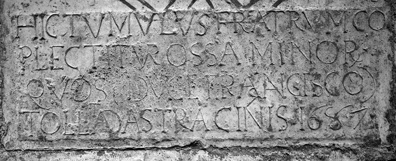 lapide tombale - bottega senese (sec. XVII)