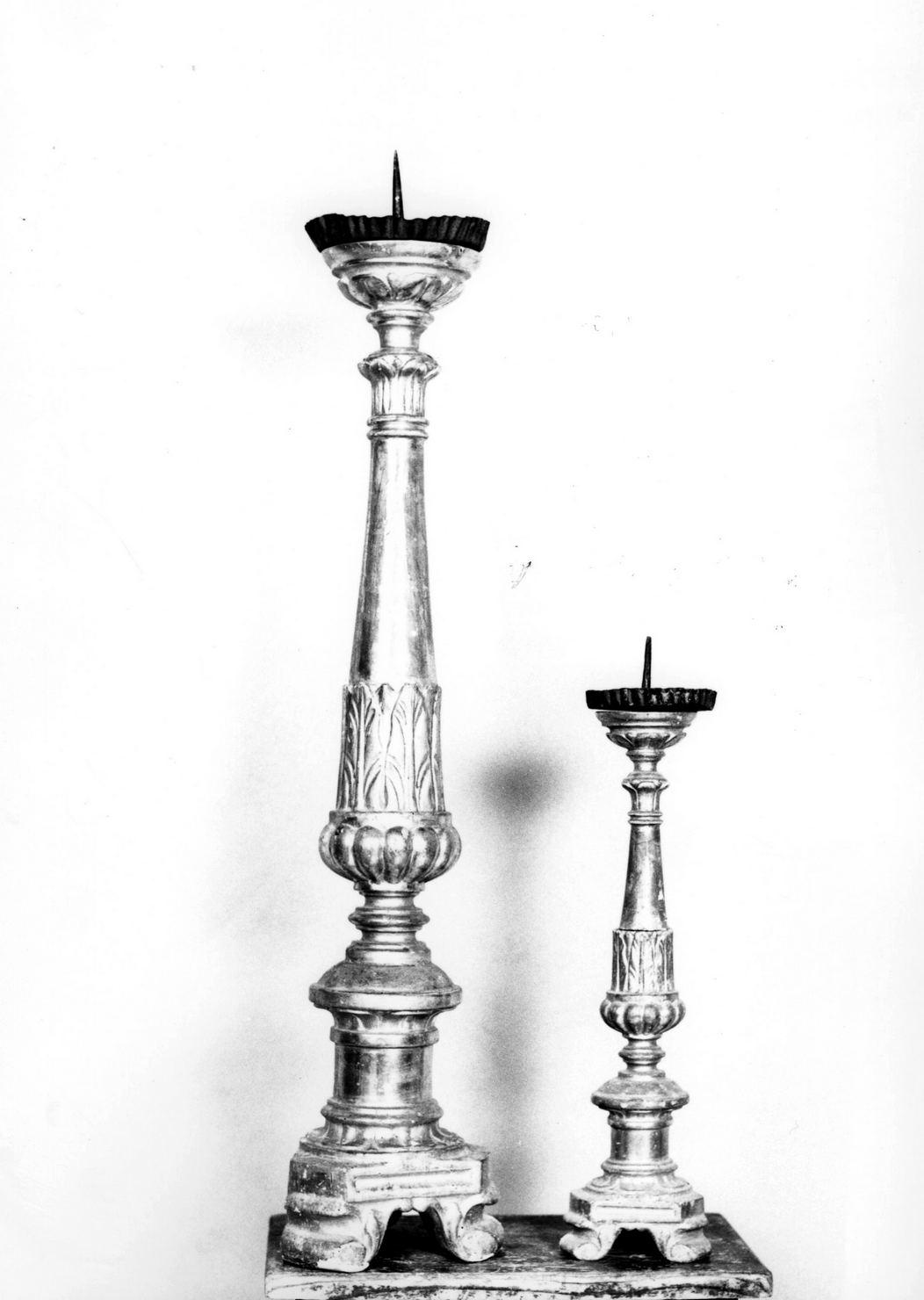 candeliere d'altare, serie - bottega toscana (seconda metà sec. XIX)