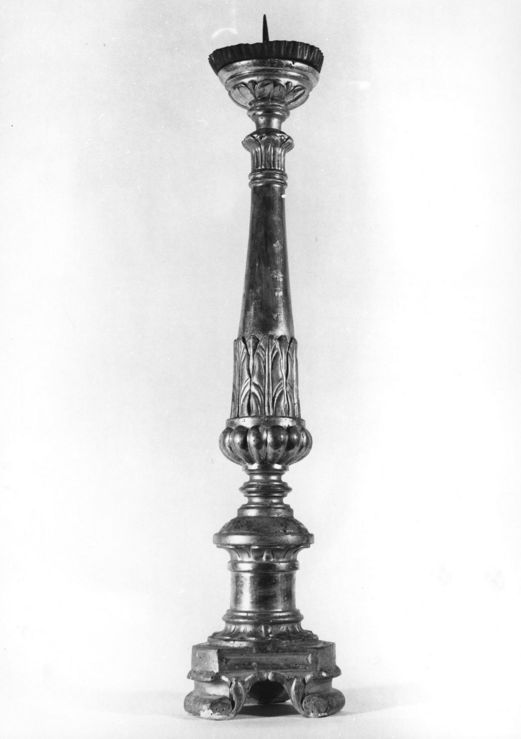 candeliere d'altare, serie - bottega toscana (seconda metà sec. XIX)