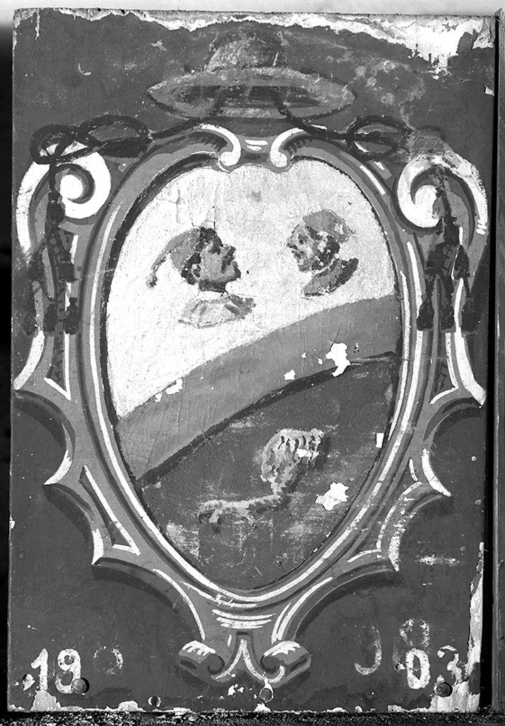 stemma gentilizio della famiglia Moretti (dipinto) - ambito senese (sec. XX)