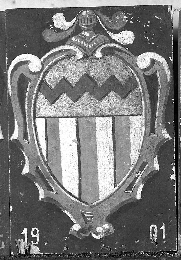 stemma gentilizio della famiglia La Zazzera (dipinto) - ambito senese (sec. XX)