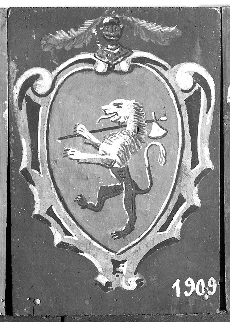 stemma gentilizio della famiglia Lazzeretti (dipinto) - ambito senese (sec. XX)