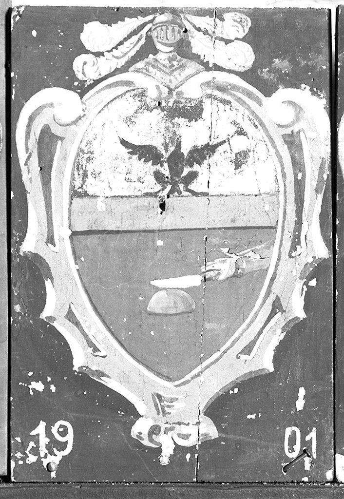 stemma gentilizio della famiglia Partini (dipinto) - ambito senese (sec. XX)