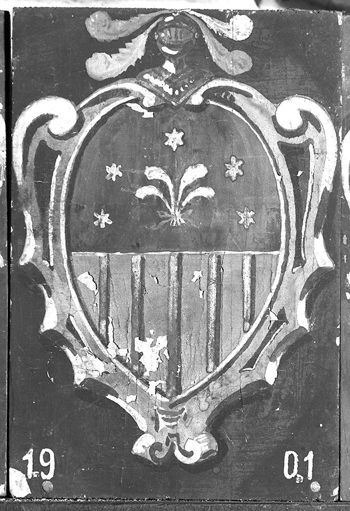 stemma gentilizio della famiglia Sanesi (dipinto) - ambito senese (sec. XX)