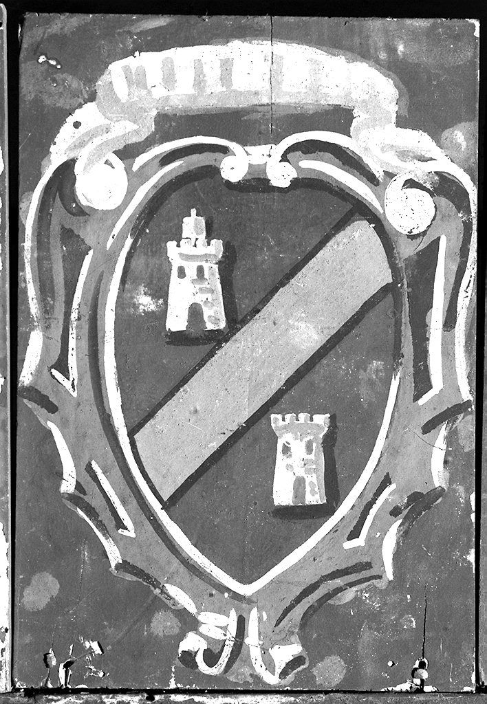 stemma gentilizio della famiglia Castellini (dipinto) - ambito senese (secc. XIX/ XX)