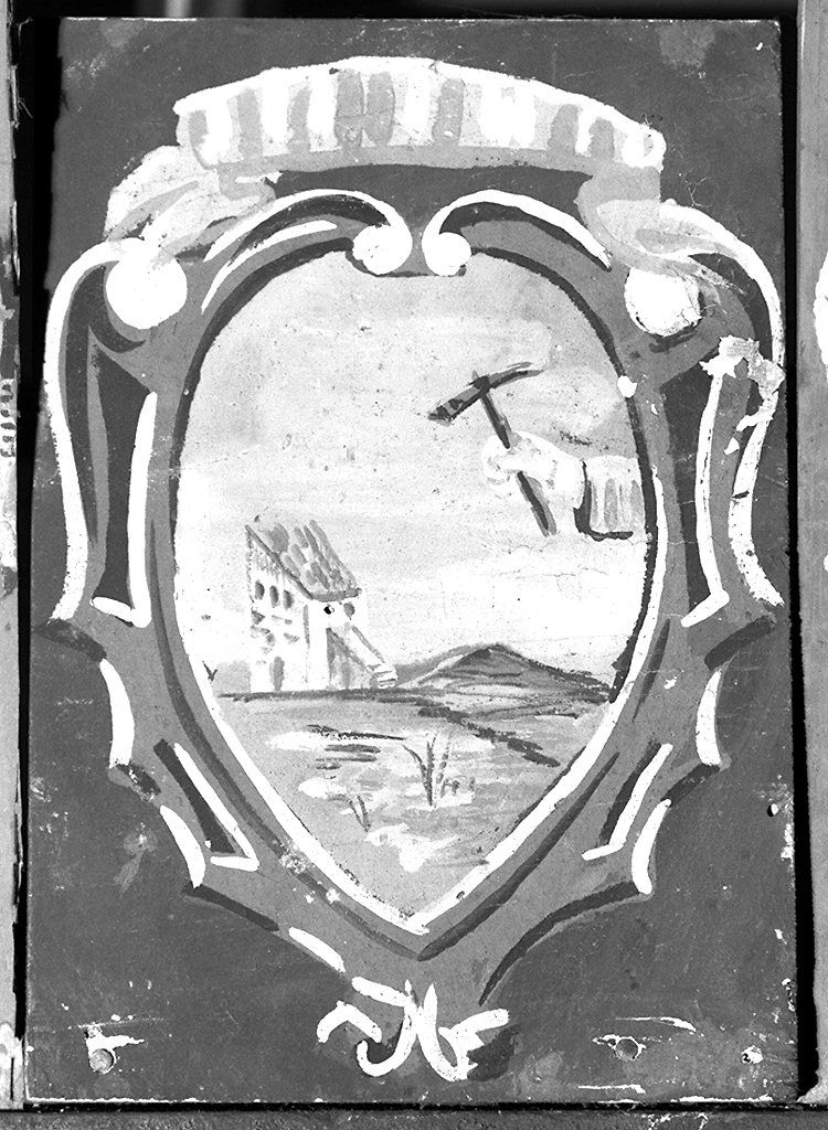 stemma gentilizio della famiglia Muratori (dipinto) - ambito senese (secc. XIX/ XX)