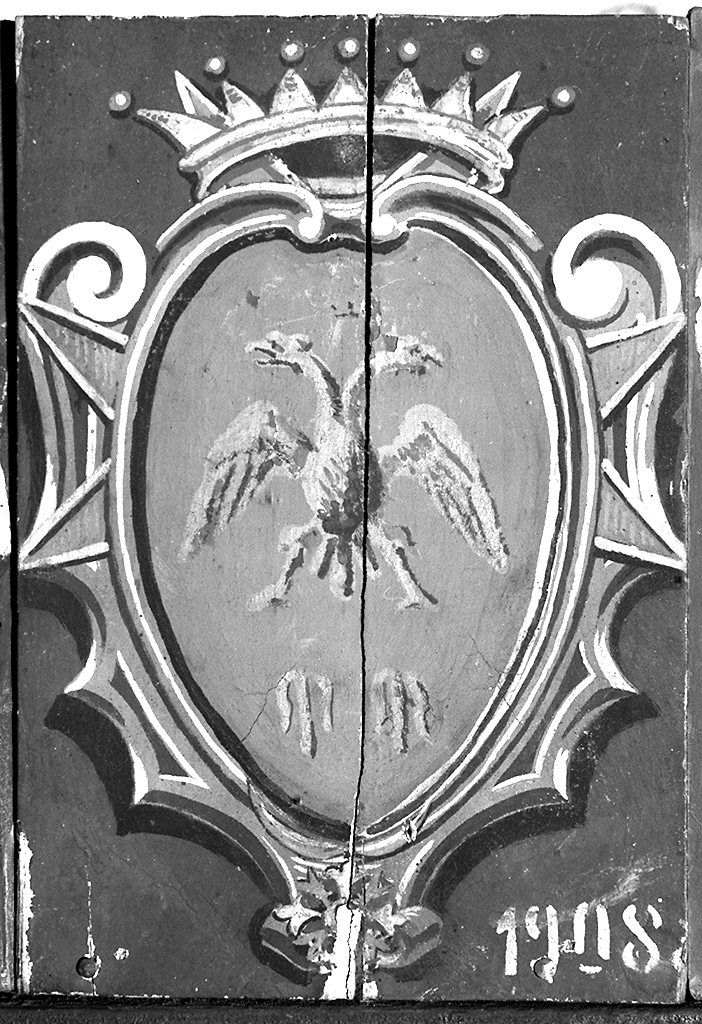 stemma gentilizio della famiglia Pannocchieschi d'Elci (dipinto) - ambito senese (sec. XX)