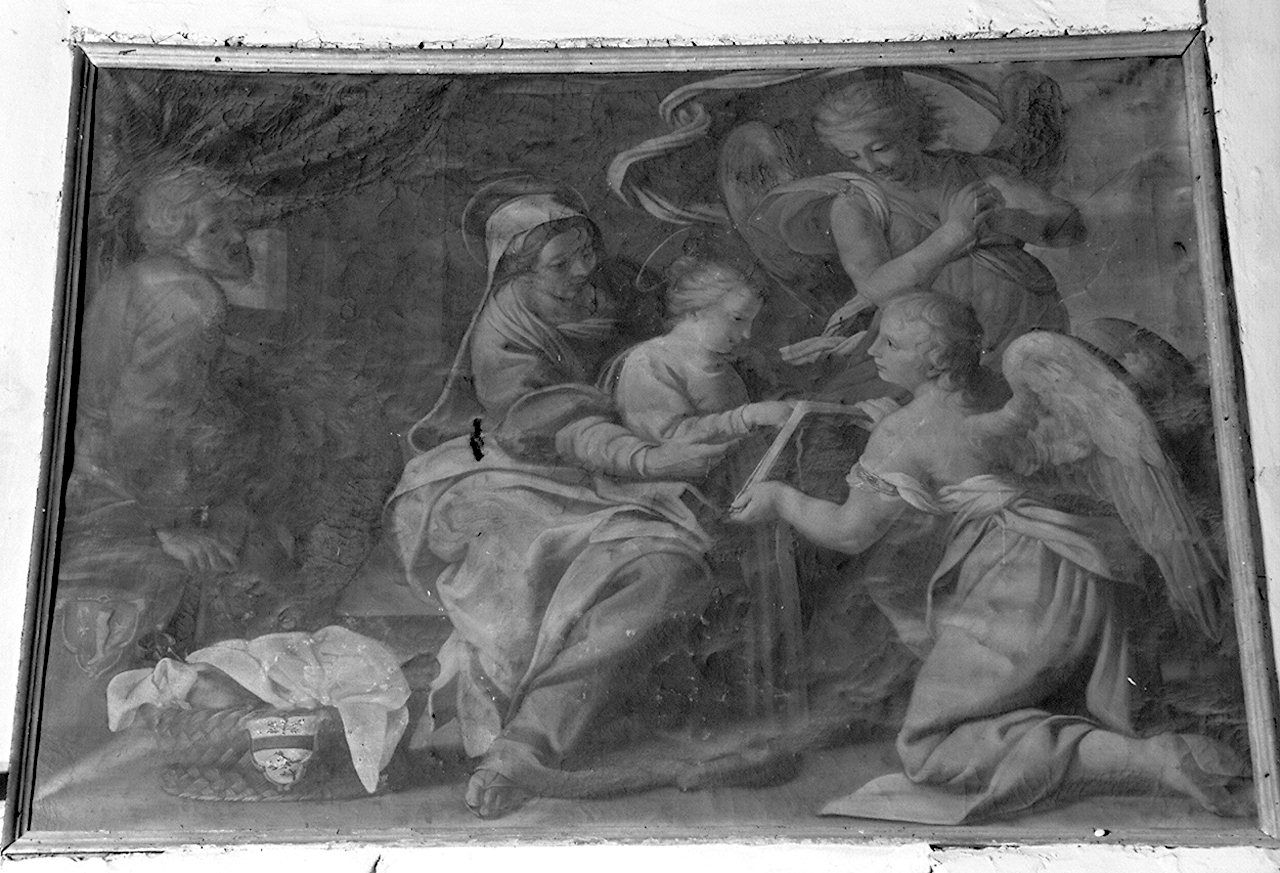 Sant'Anna insegna a leggere a Maria Vergine (dipinto, elemento d'insieme) di Burbarini Deifebo (metà sec. XVII)