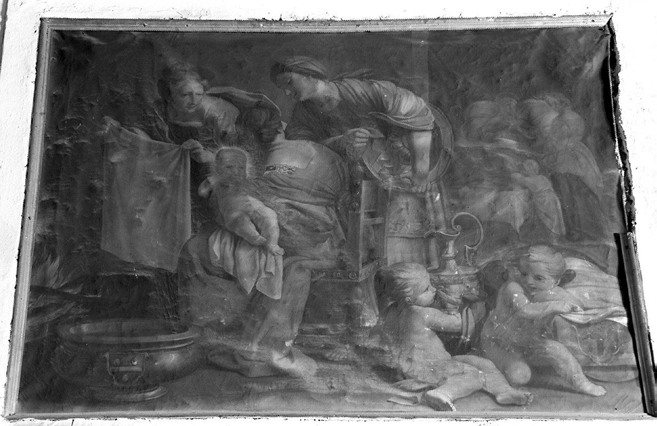 nascita di Maria Vergine (dipinto, elemento d'insieme) di Burbarini Deifebo (prima metà sec. XVII)