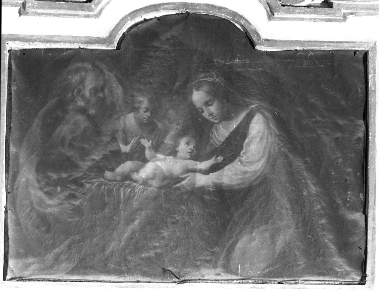 natività di Gesù (dipinto, elemento d'insieme) di Petrazzi Astolfo (primo quarto sec. XVII)