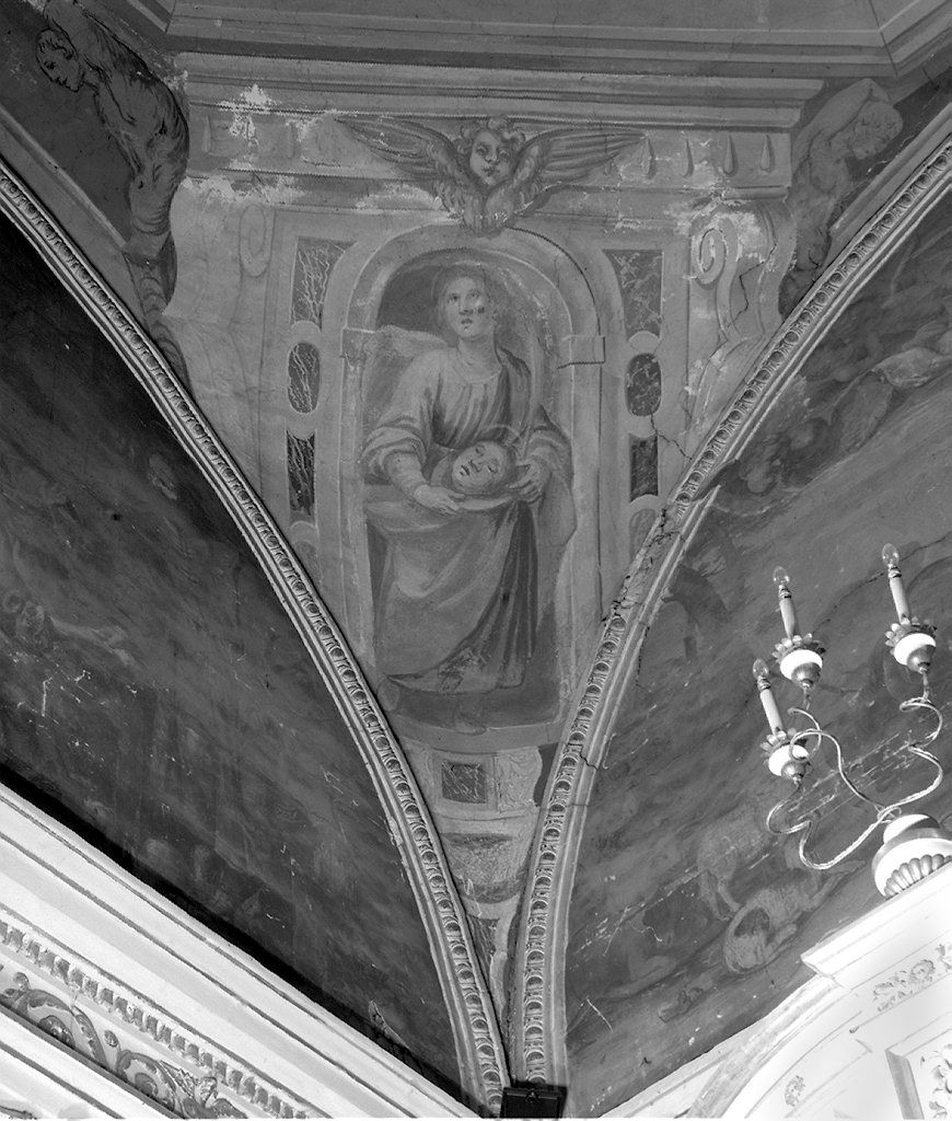 morte di Giobbe e santi protettori di Siena (dipinto, elemento d'insieme) di Petrazzi Astolfo (sec. XVII)