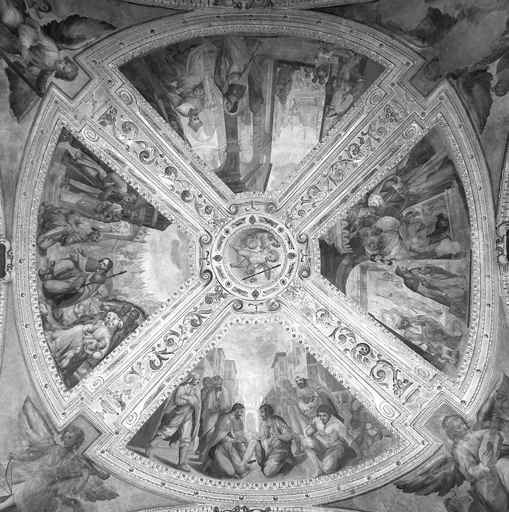 motivi decorativi a candelabra (decorazione plastica, complesso decorativo) - bottega senese (sec. XVII)