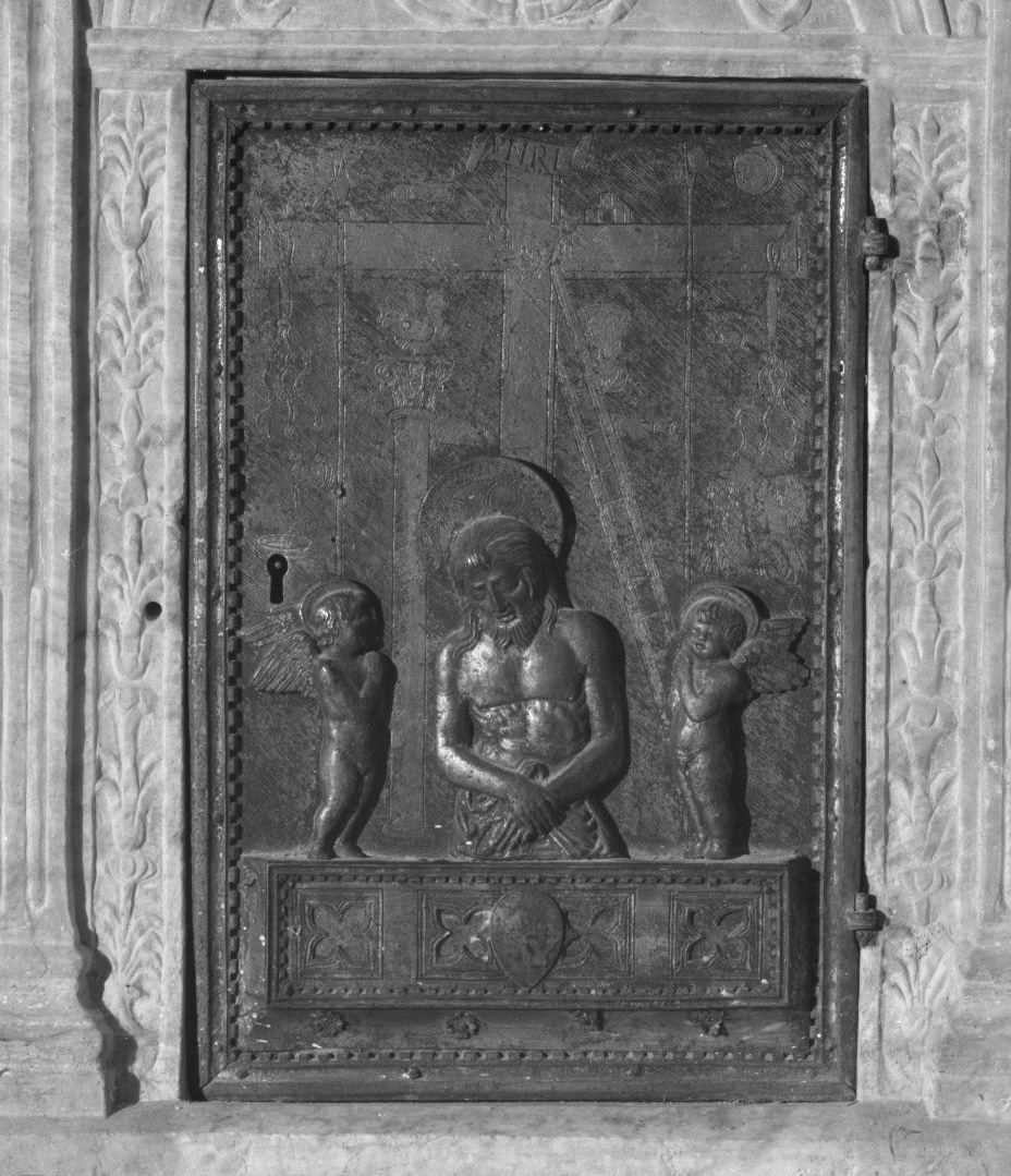 tabernacolo - a frontale architettonico - bottega toscana (sec. XV)