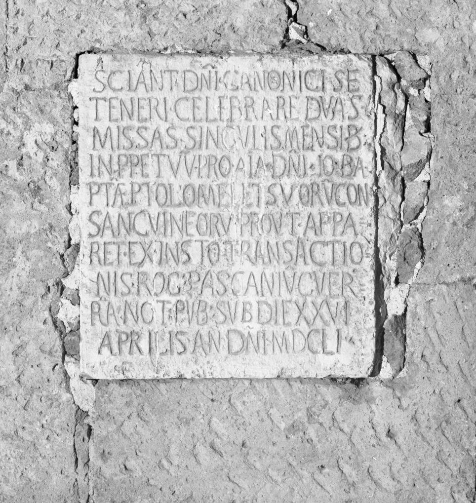 lapide - bottega toscana (sec. XVII)