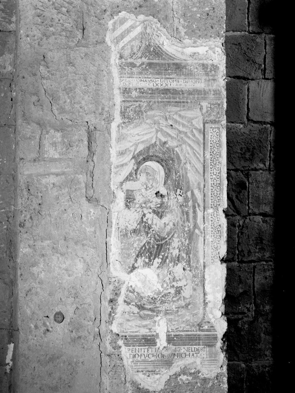 Santa Maria Egiziaca (dipinto, frammento) - ambito toscano (sec. XV)