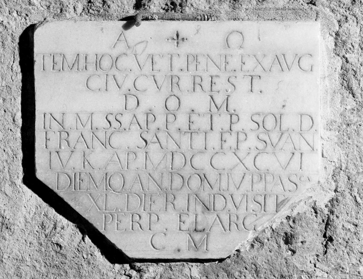 lapide commemorativa - bottega toscana (sec. XVIII)