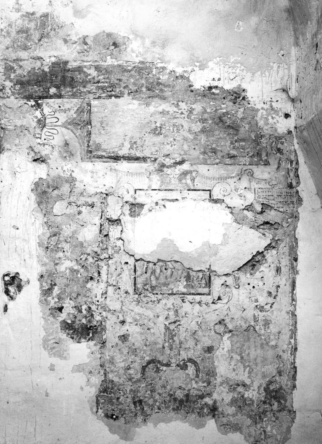 figure nude e motivi decorativi (dipinto) - ambito toscano (prima metà sec. XVI)