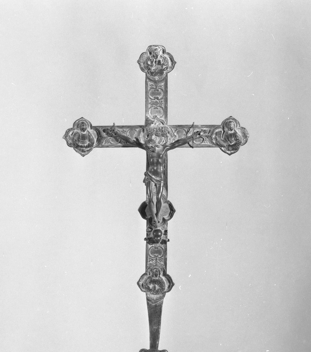 Cristo crocifisso (croce processionale) - bottega toscana (fine/inizio secc. XV/ XVI)