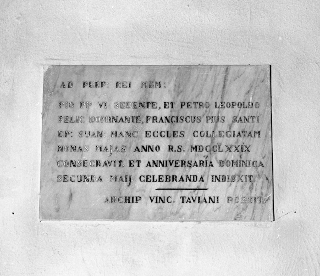 lapide commemorativa - bottega toscana (sec. XVIII)