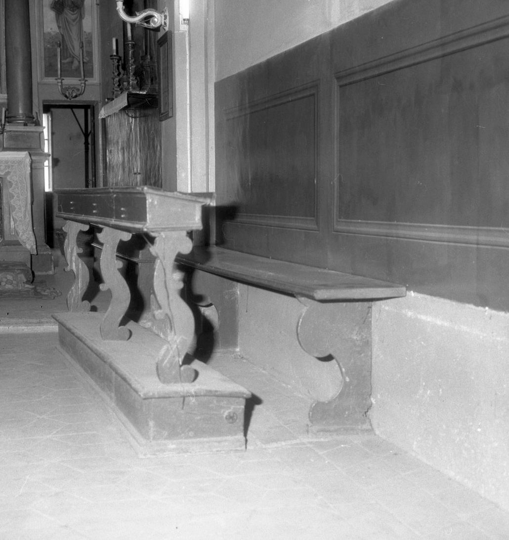 panca con inginocchiatoio - bottega toscana (inizio sec. XIX)