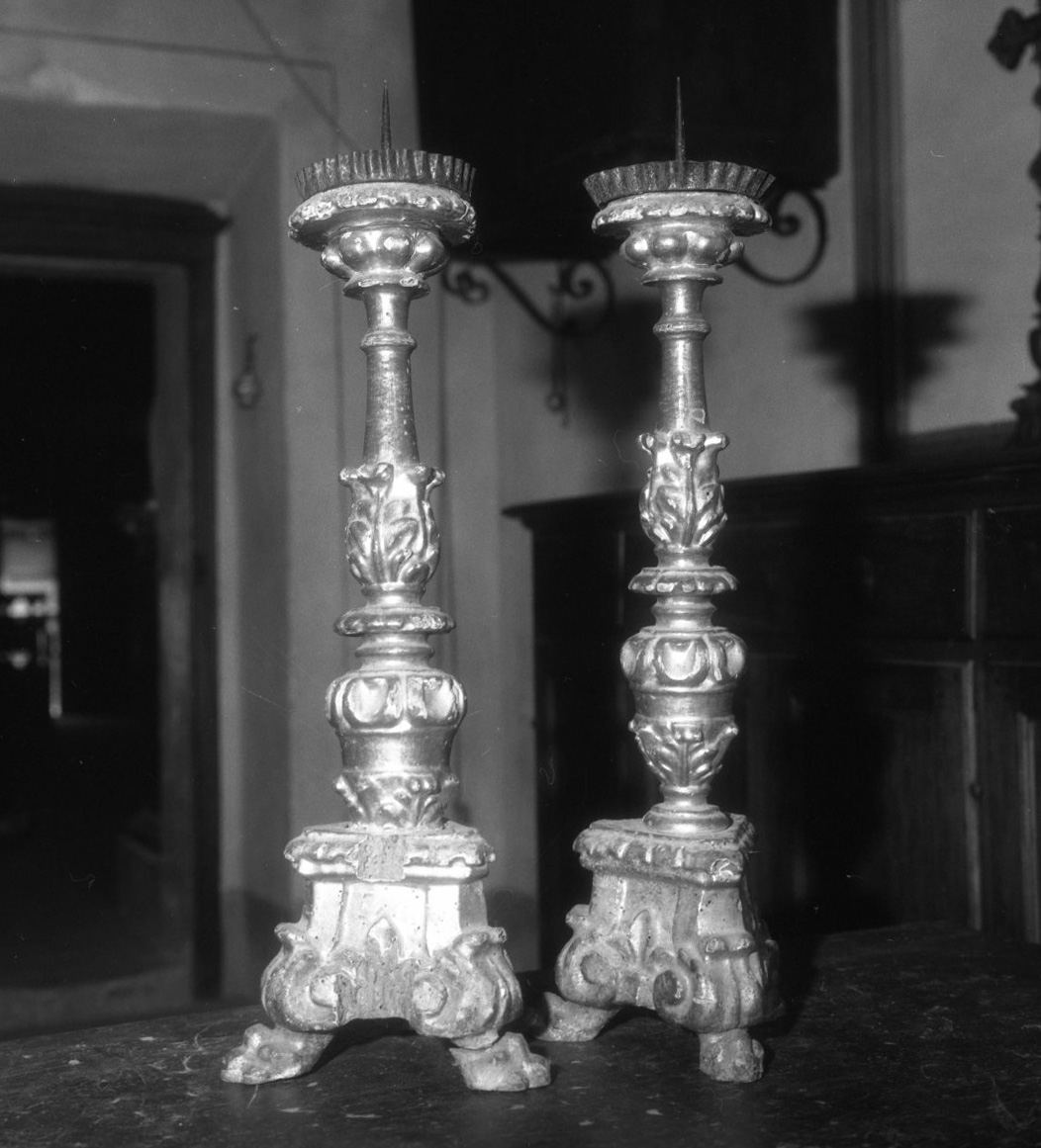 candeliere, coppia - bottega toscana (prima metà sec. XVIII)