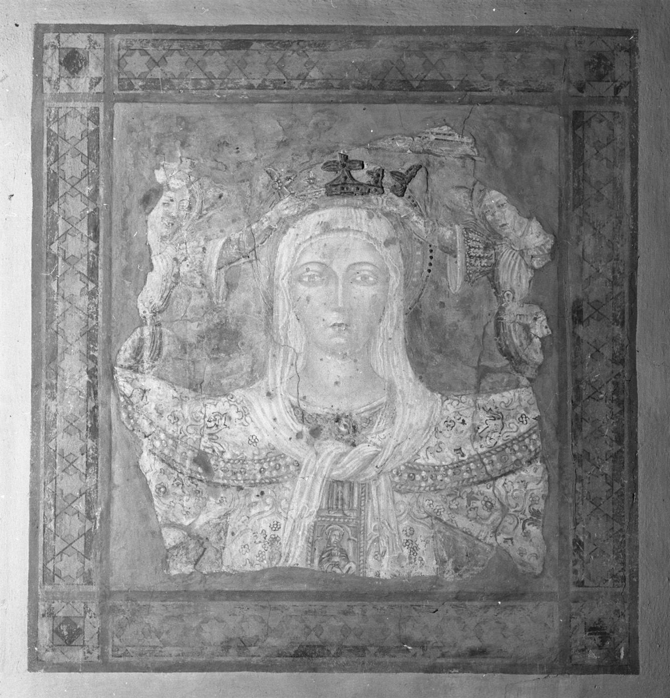 Madonna della Misericordia (dipinto, frammento) - ambito senese (sec. XV)