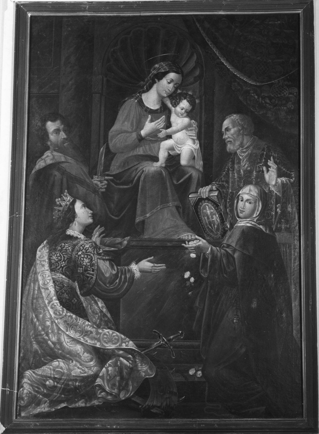 Madonna con Bambino e Santi (dipinto) di Francolini Ferdinando (fine sec. XVIII)