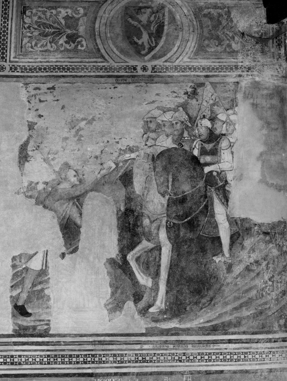 una missiva viene consegnata al re Saladino (dipinto, ciclo) di Bartolo di Fredi (ultimo quarto sec. XIV)