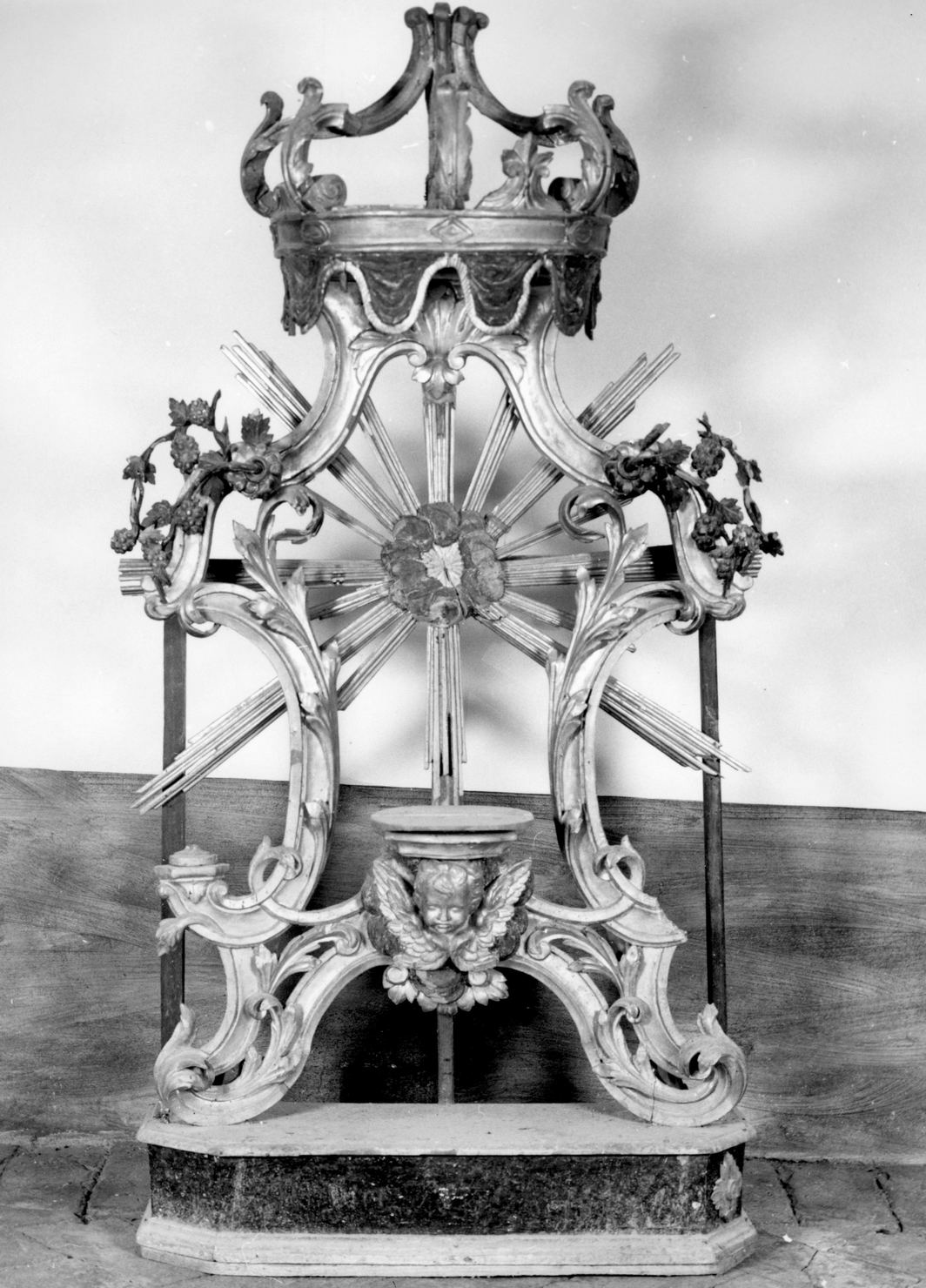 tronetto per esposizione eucaristica, opera isolata - bottega toscana (sec. XIX)